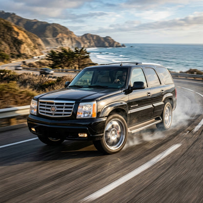 Action Shot: Cadillac Escalade Driving Fast