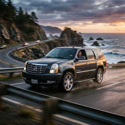 Action Shot: Cadillac Escalade Driving Fast