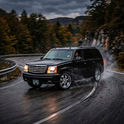 Action Shot: Cadillac Escalade Driving Fast