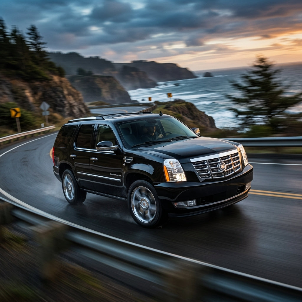 Action Shot: Cadillac Escalade Driving Fast