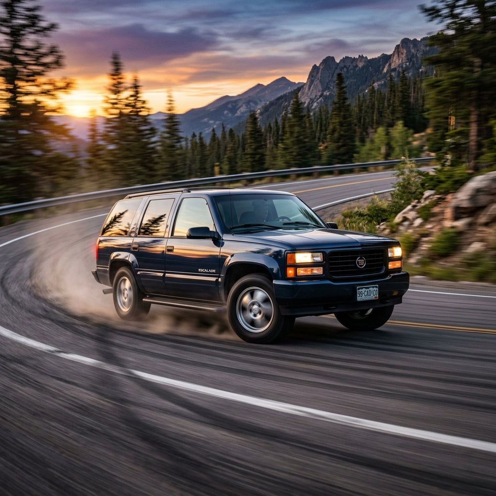 Action Shot: Cadillac Escalade Driving Fast