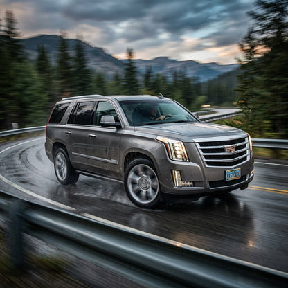 Action Shot: Cadillac Escalade Driving Fast
