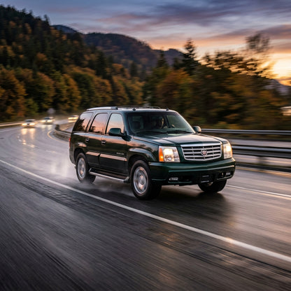 Action Shot: Cadillac Escalade Driving Fast