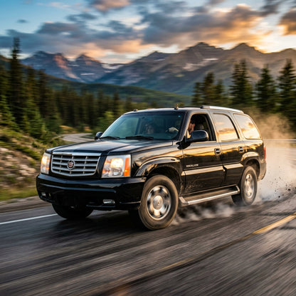 Action Shot: Cadillac Escalade Driving Fast