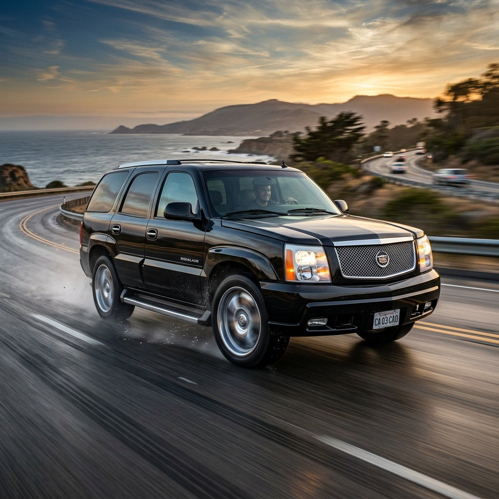 Action Shot: Cadillac Escalade Driving Fast