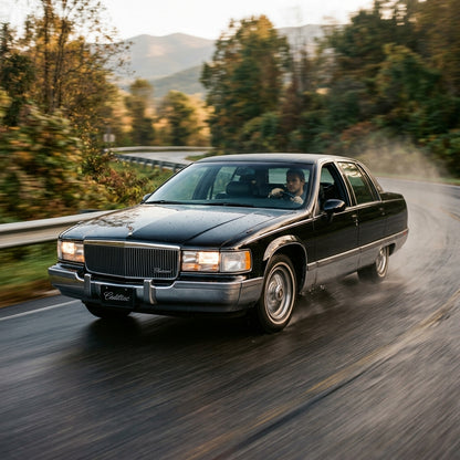 Action Shot: Cadillac Fleetwood Driving Fast
