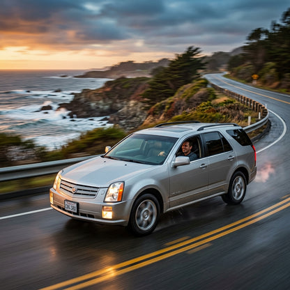 Action Shot: Cadillac SRX Driving Fast