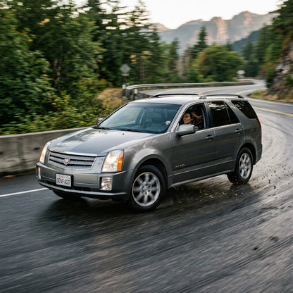 Action Shot: Cadillac SRX Driving Fast