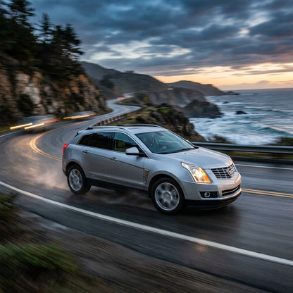 Action Shot: Cadillac SRX Driving Fast