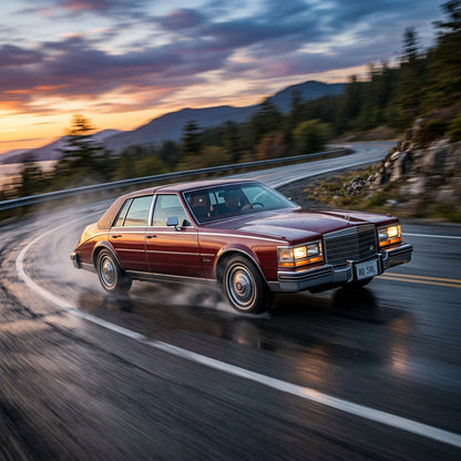 Action Shot: Cadillac Seville Driving Fast