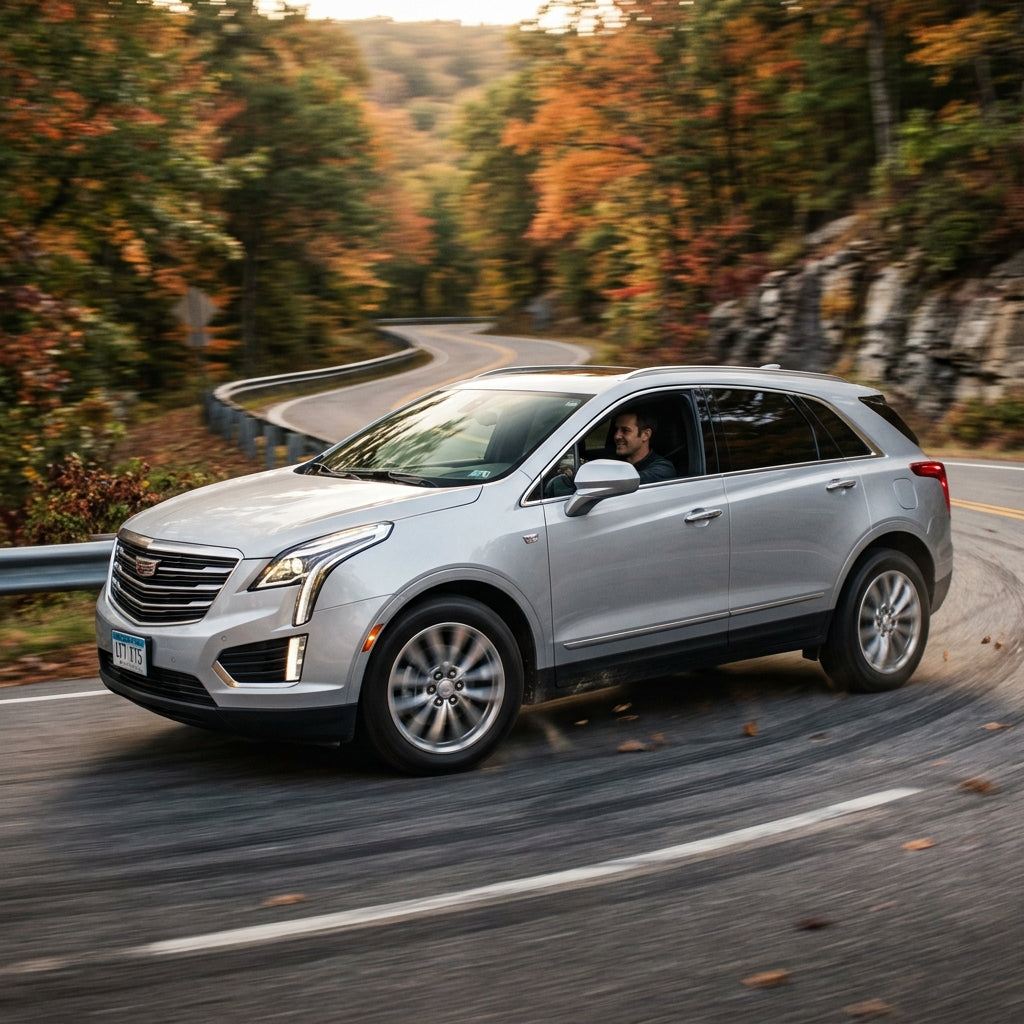 Action Shot: Cadillac XT5 Driving Fast