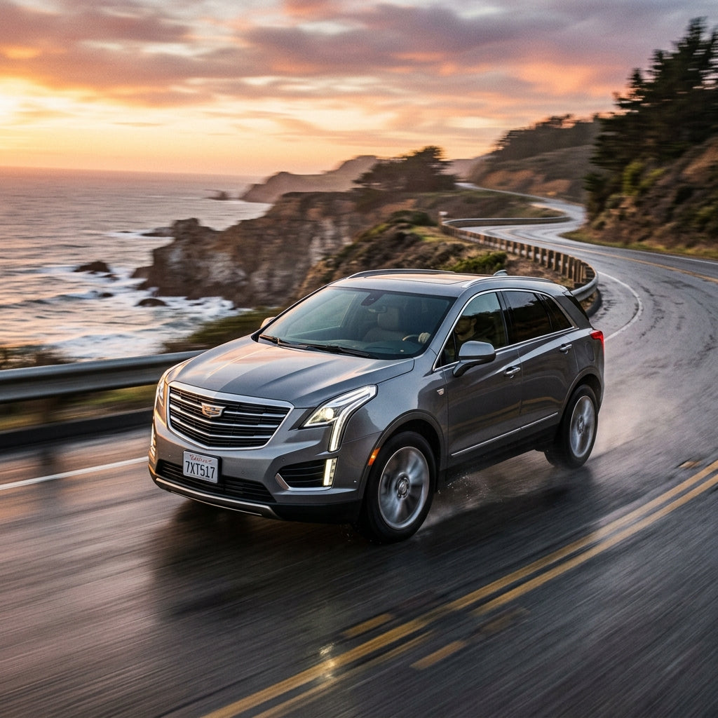 Action Shot: Cadillac XT5 Driving Fast