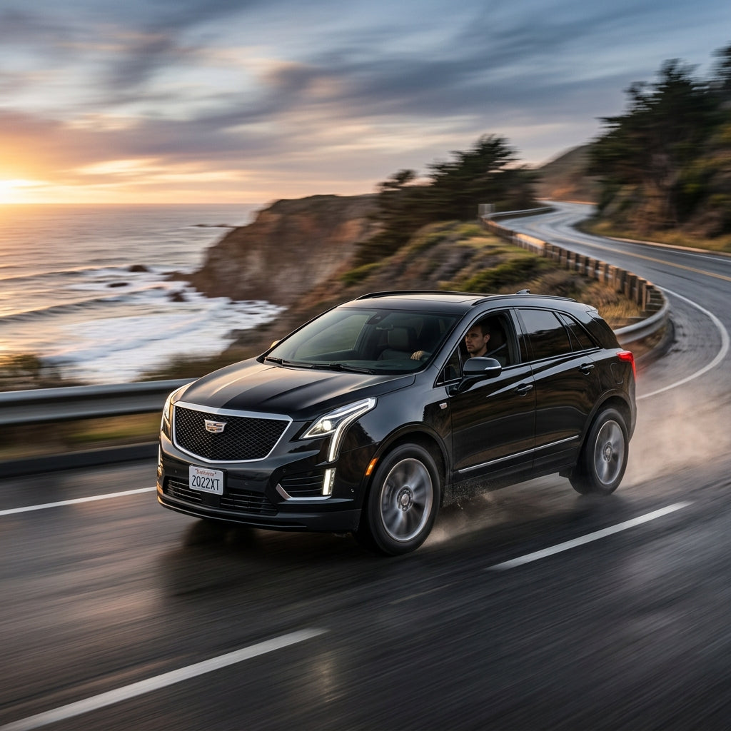 Action Shot: Cadillac XT5 Driving Fast