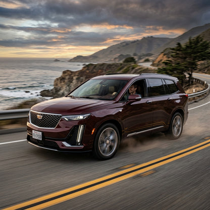 Action Shot: Cadillac XT6 Driving Fast