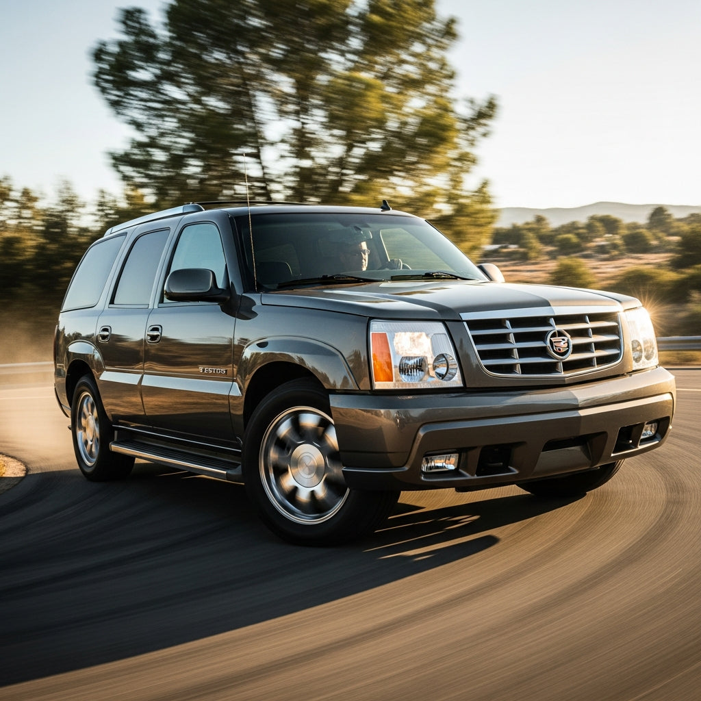 Action Shot: Cadillac, GMC Yukon, Escalade Driving Fast