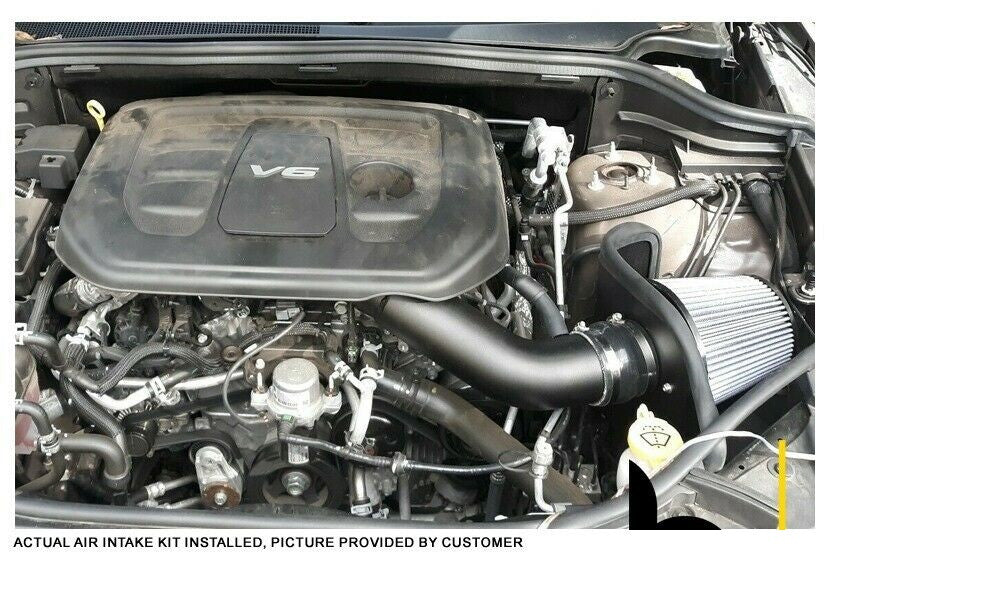 Cold Air Intake W/Heat Shield for Dodge Durango (2016-2024) with 3.6L Engine Black