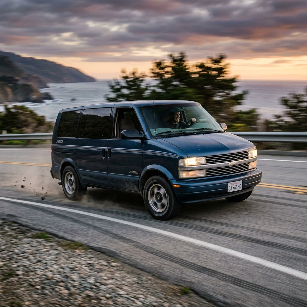 Action Shot: Chevrolet Astro Driving Fast
