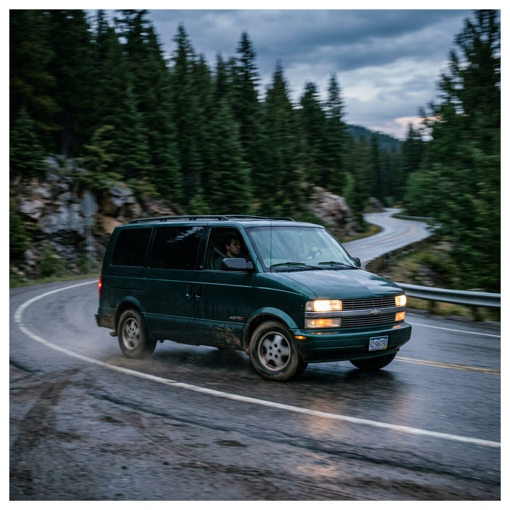 Action Shot: Chevrolet Astro,Blazer Driving Fast