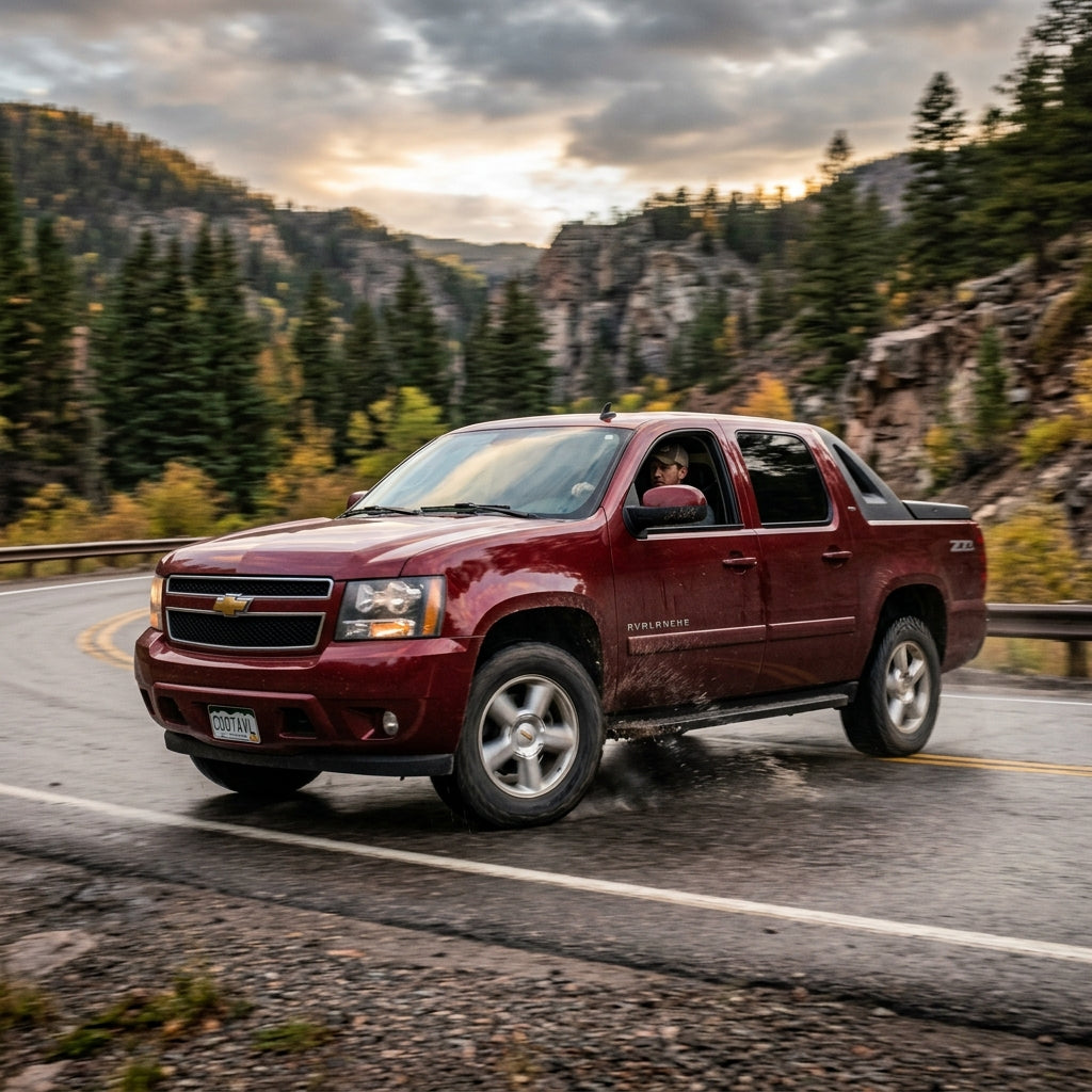 Action Shot: Chevrolet Avalanche Driving Fast