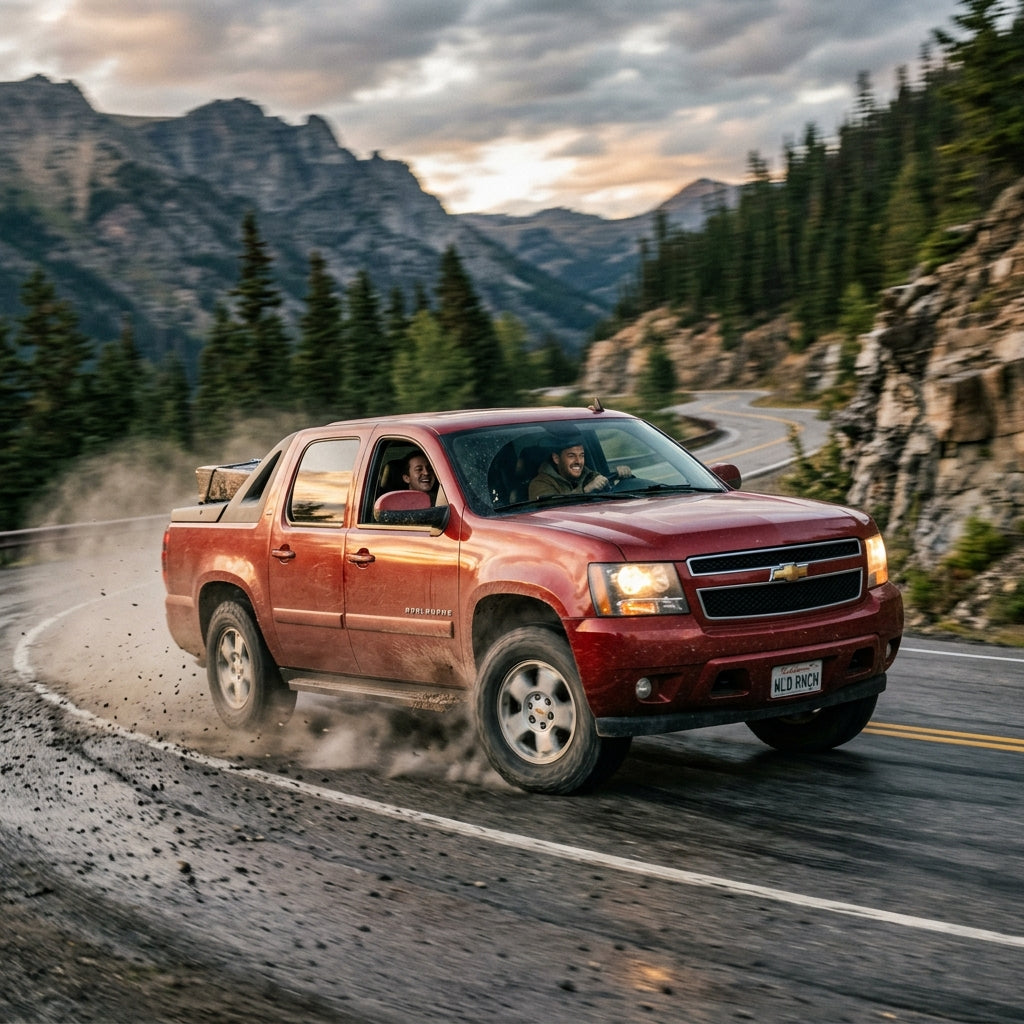 Action Shot: Chevrolet Avalanche Driving Fast