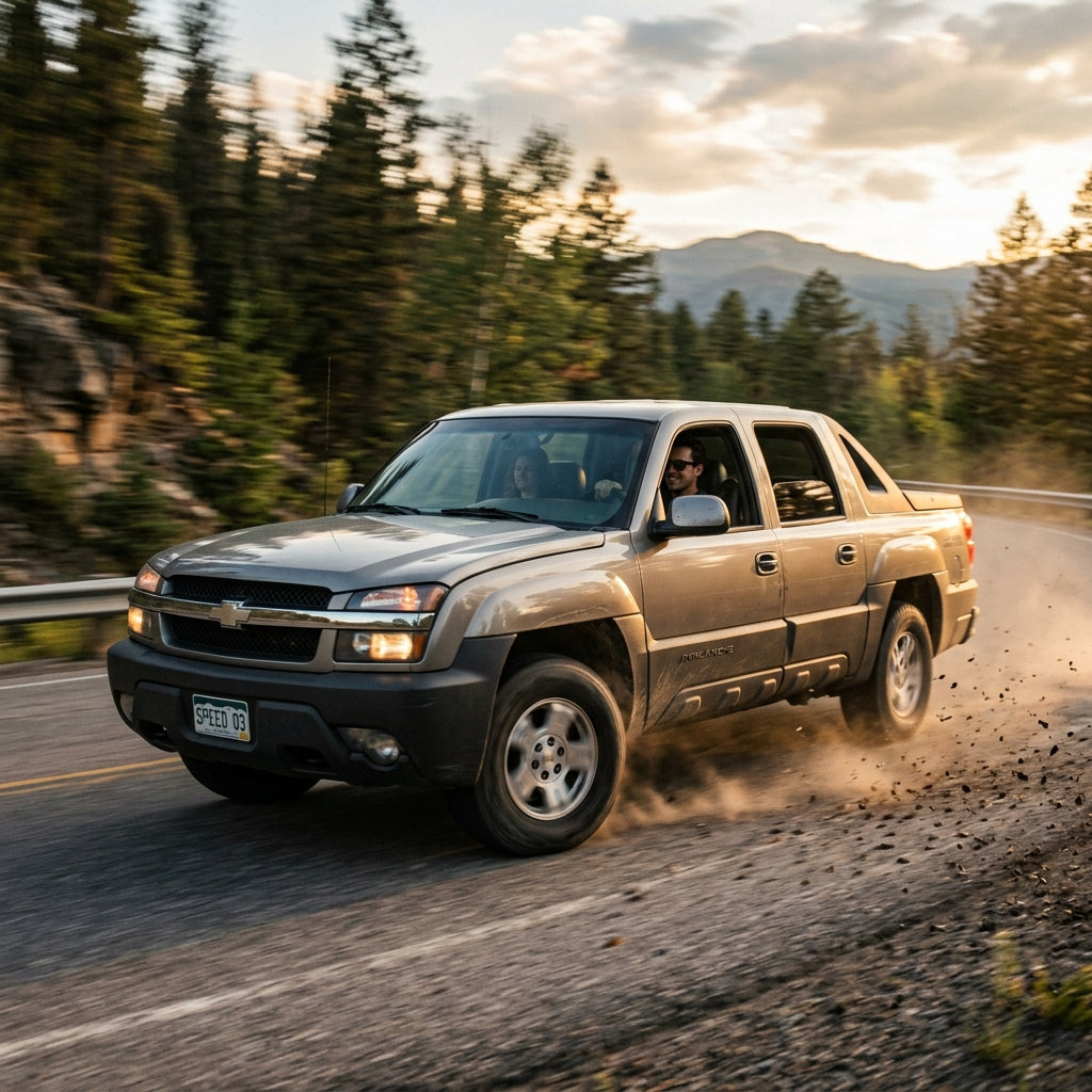 Action Shot: Chevrolet Avalanche Driving Fast