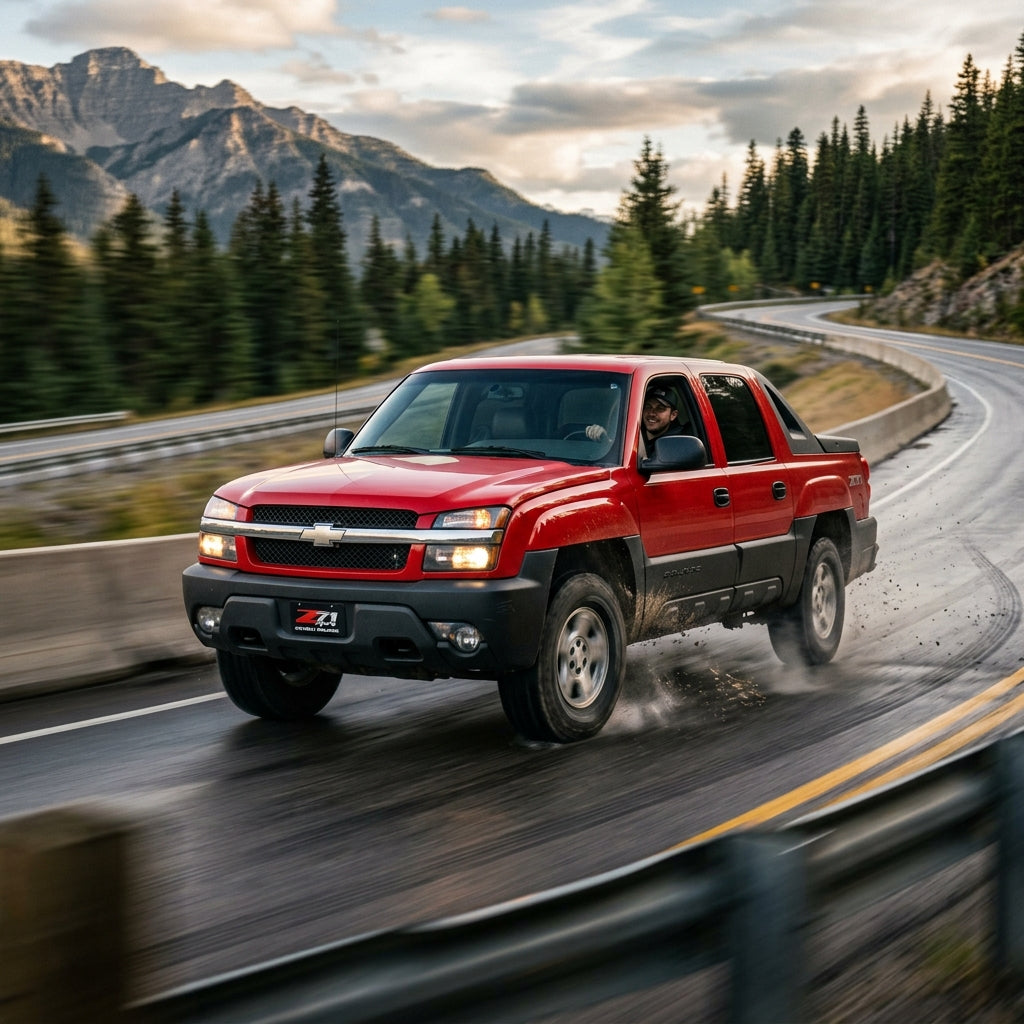 Action Shot: Chevrolet Avalanche Driving Fast