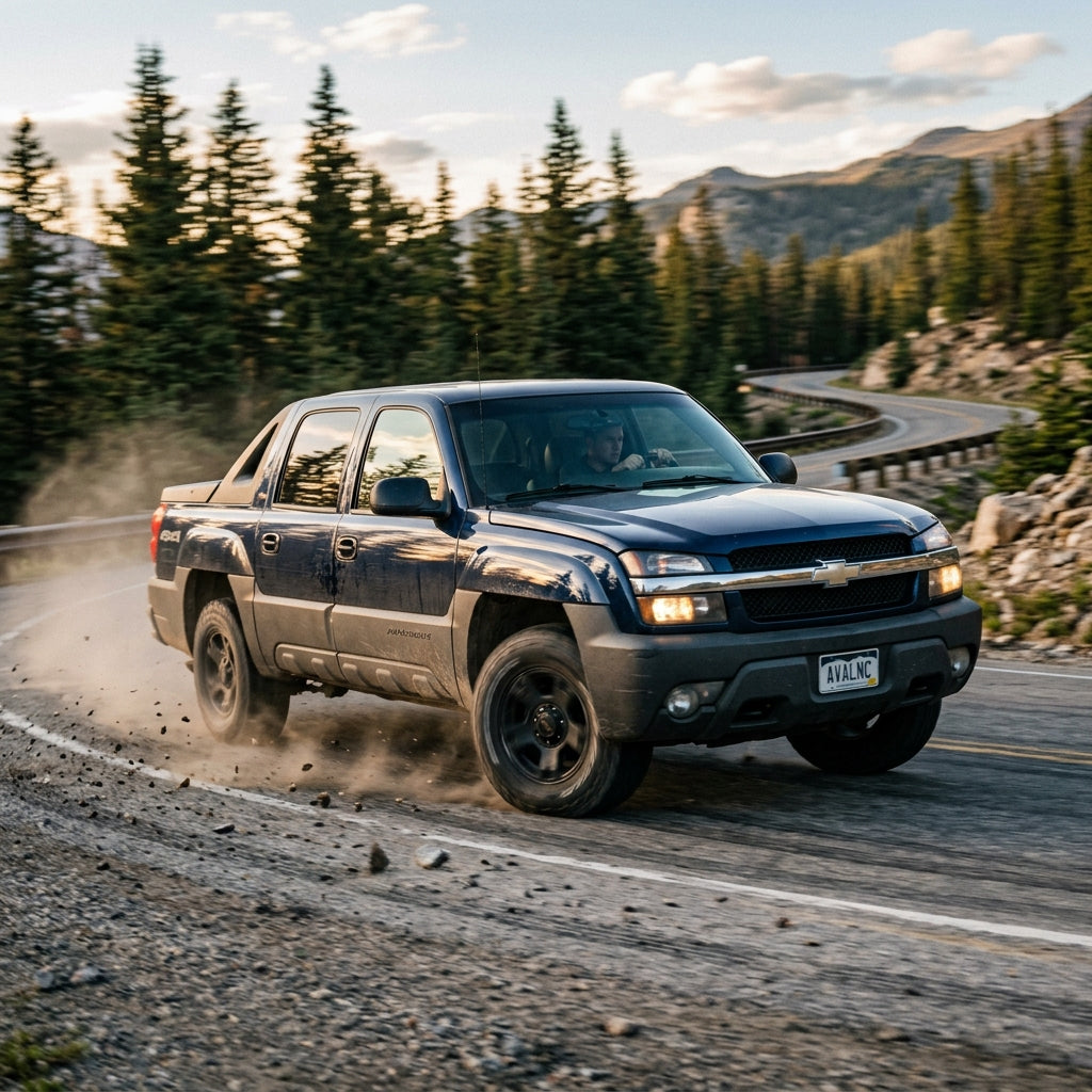 Action Shot: Chevrolet Avalanche Driving Fast