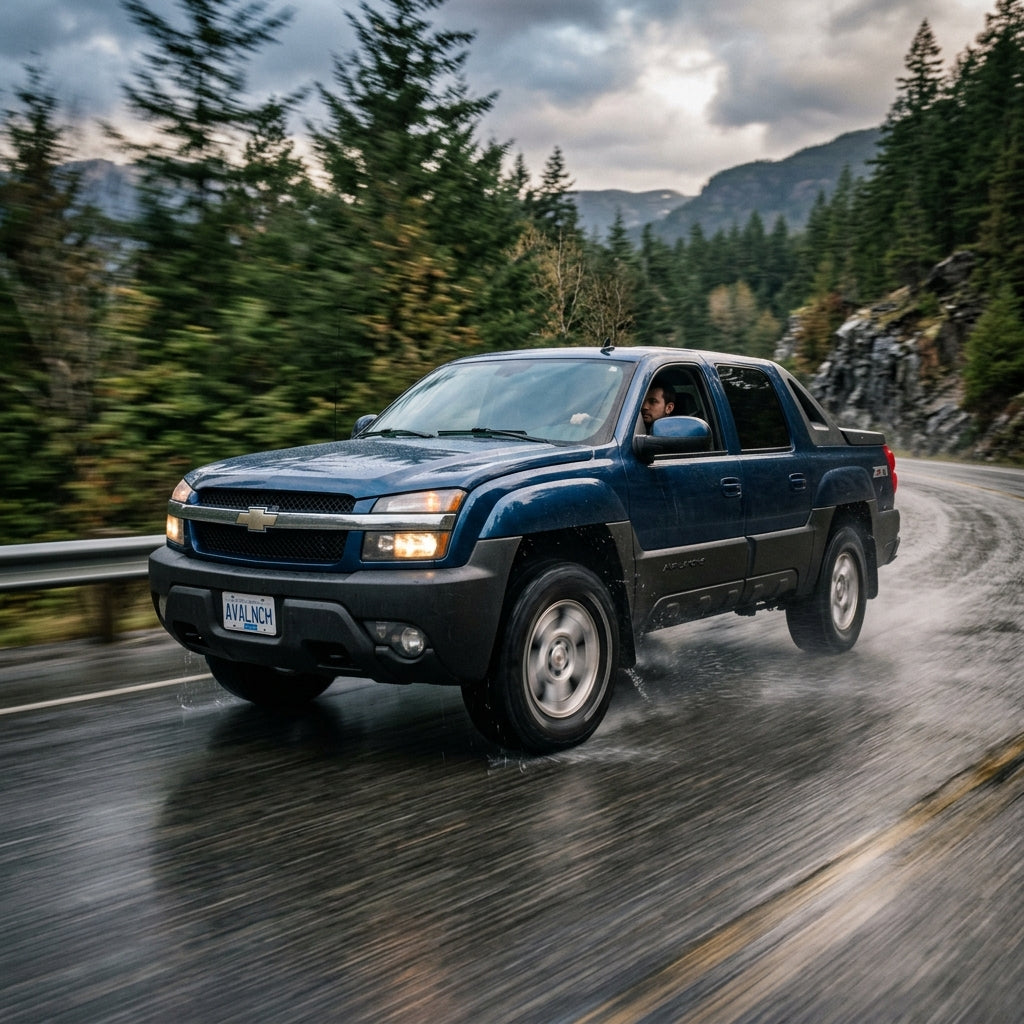 Action Shot: Chevrolet Avalanche Driving Fast