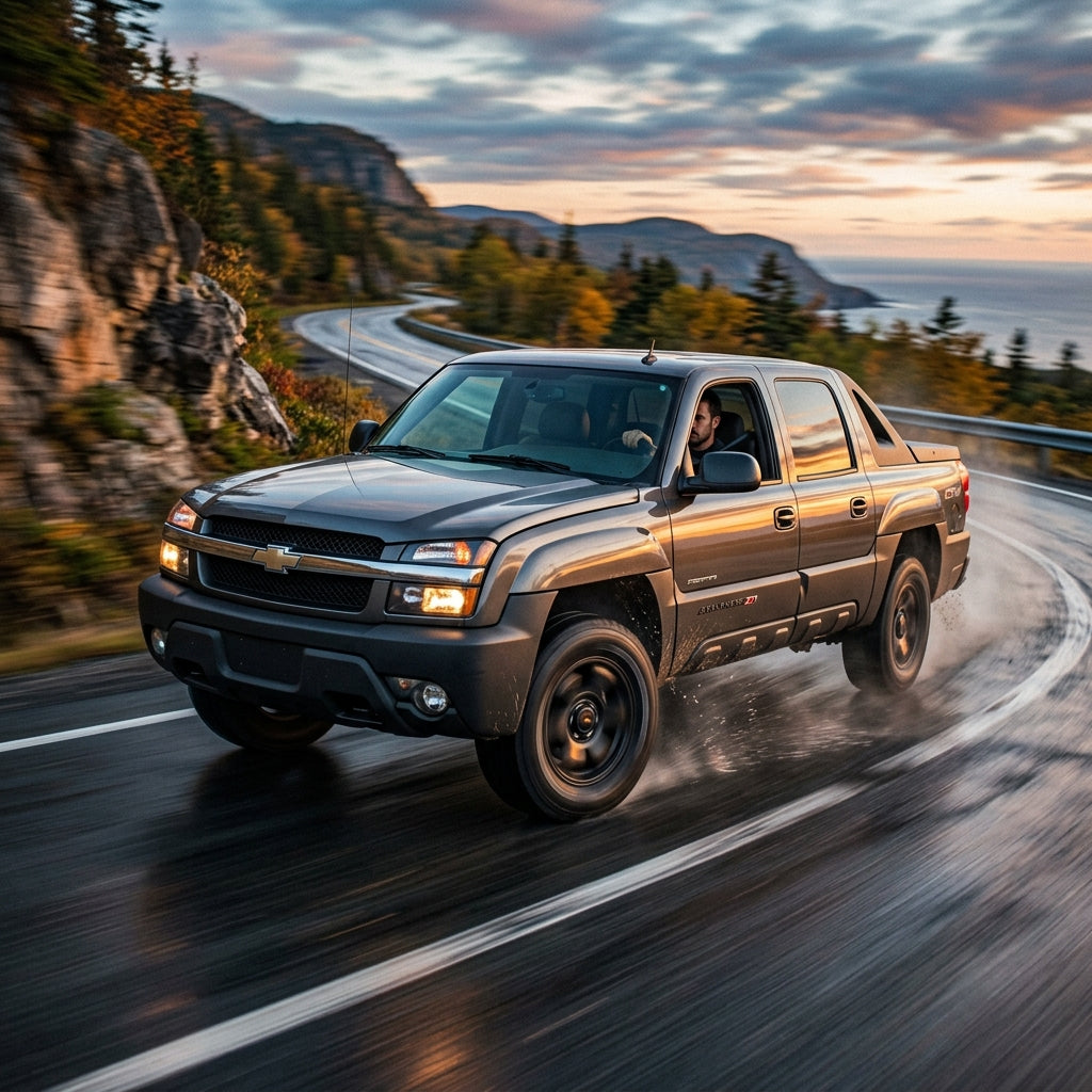 Action Shot: Chevrolet Avalanche Driving Fast