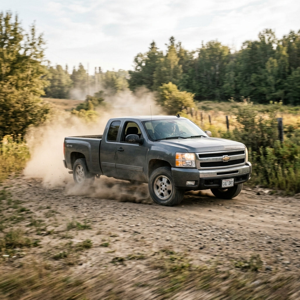 Action Shot: Chevrolet Avalanche,Silverado,Tahoe Driving Fast