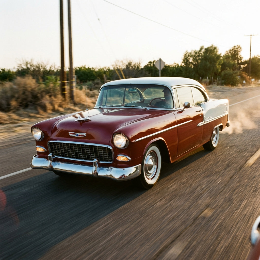 Action Shot: Chevrolet Bel Air,150,210 Driving Fast