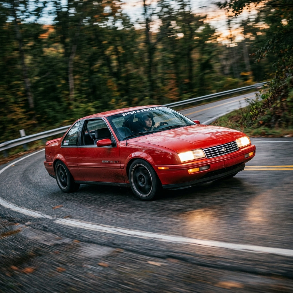 Action Shot: Chevrolet Beretta Driving Fast