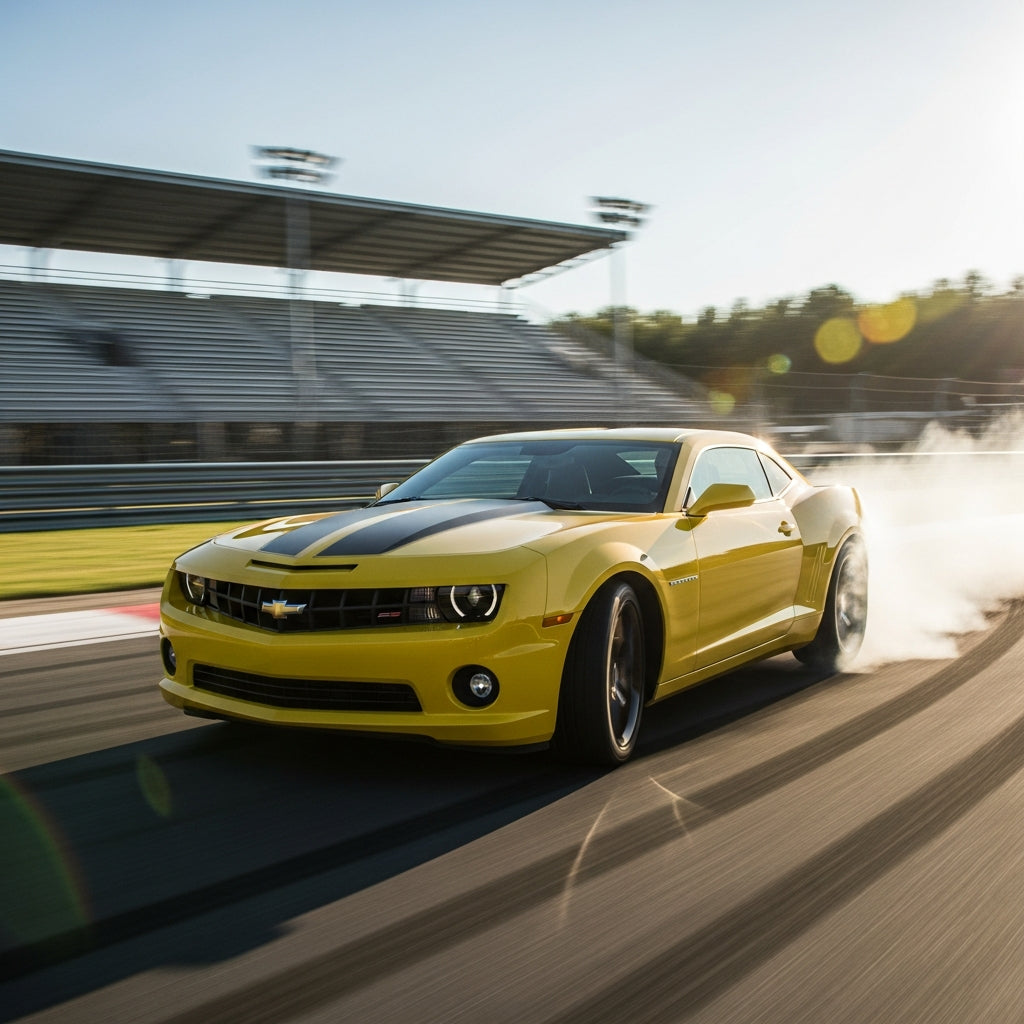 Action Shot: Chevrolet Camaro Driving Fast