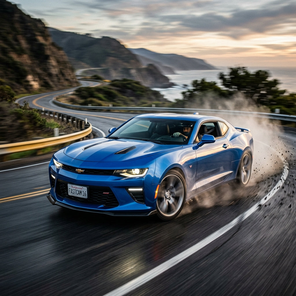 Action Shot: Chevrolet Camaro Driving Fast