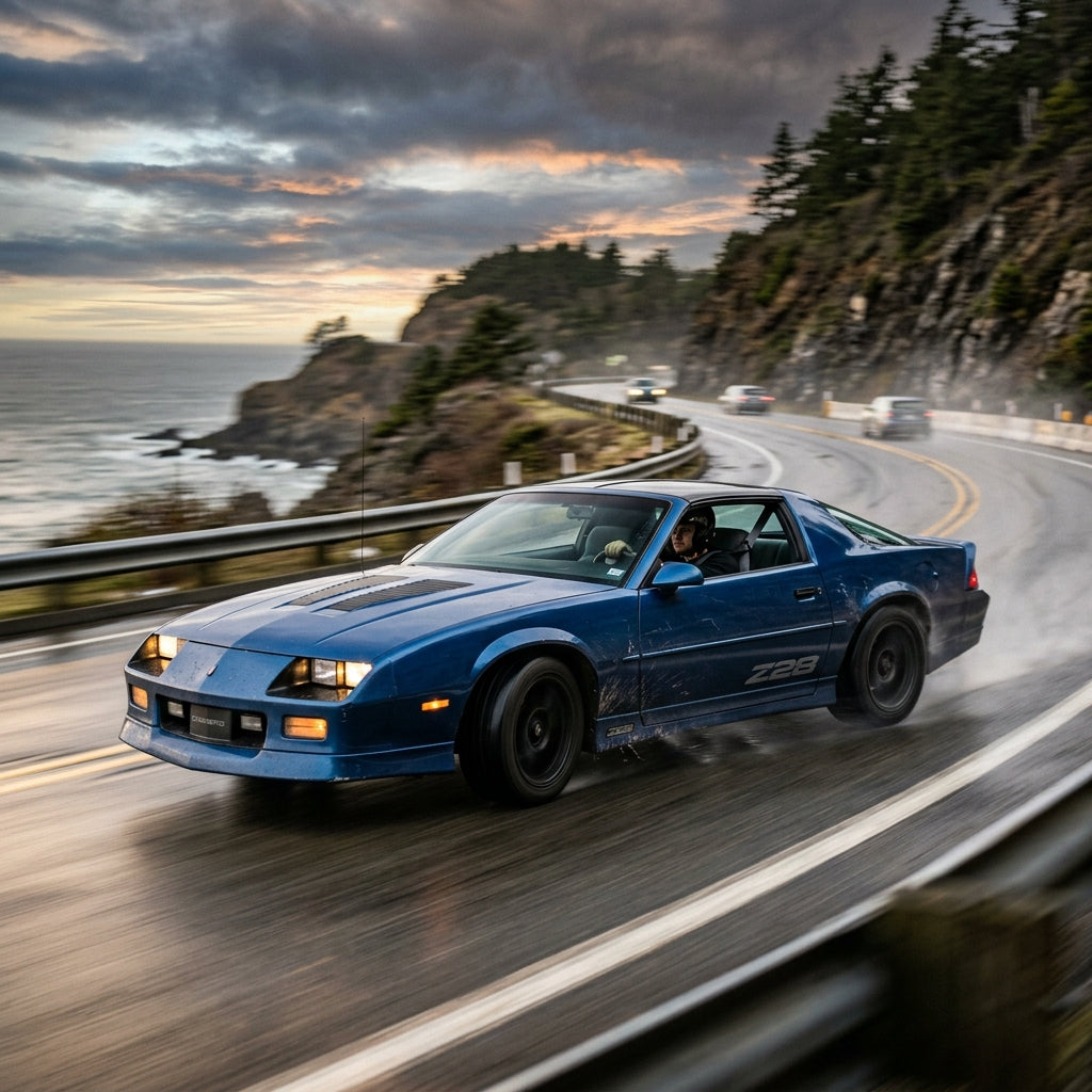 Action Shot: Chevrolet Camaro Driving Fast