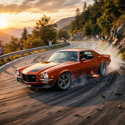 Action Shot: Chevrolet Camaro Driving Fast