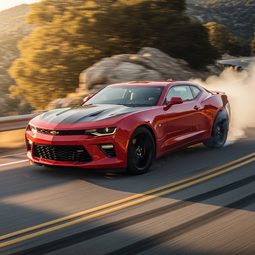 Action Shot: Chevrolet Camaro Driving Fast