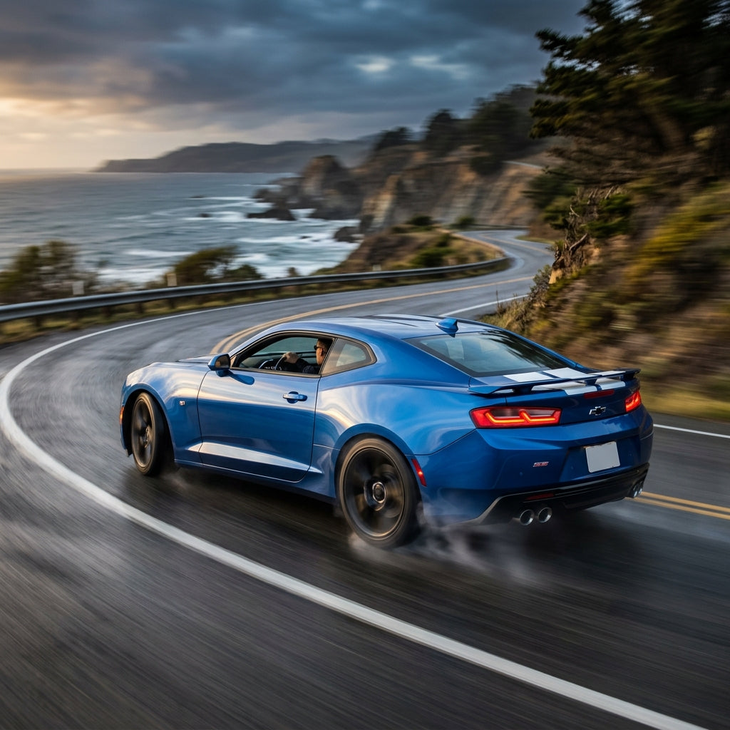 Action Shot: Chevrolet Camaro Driving Fast