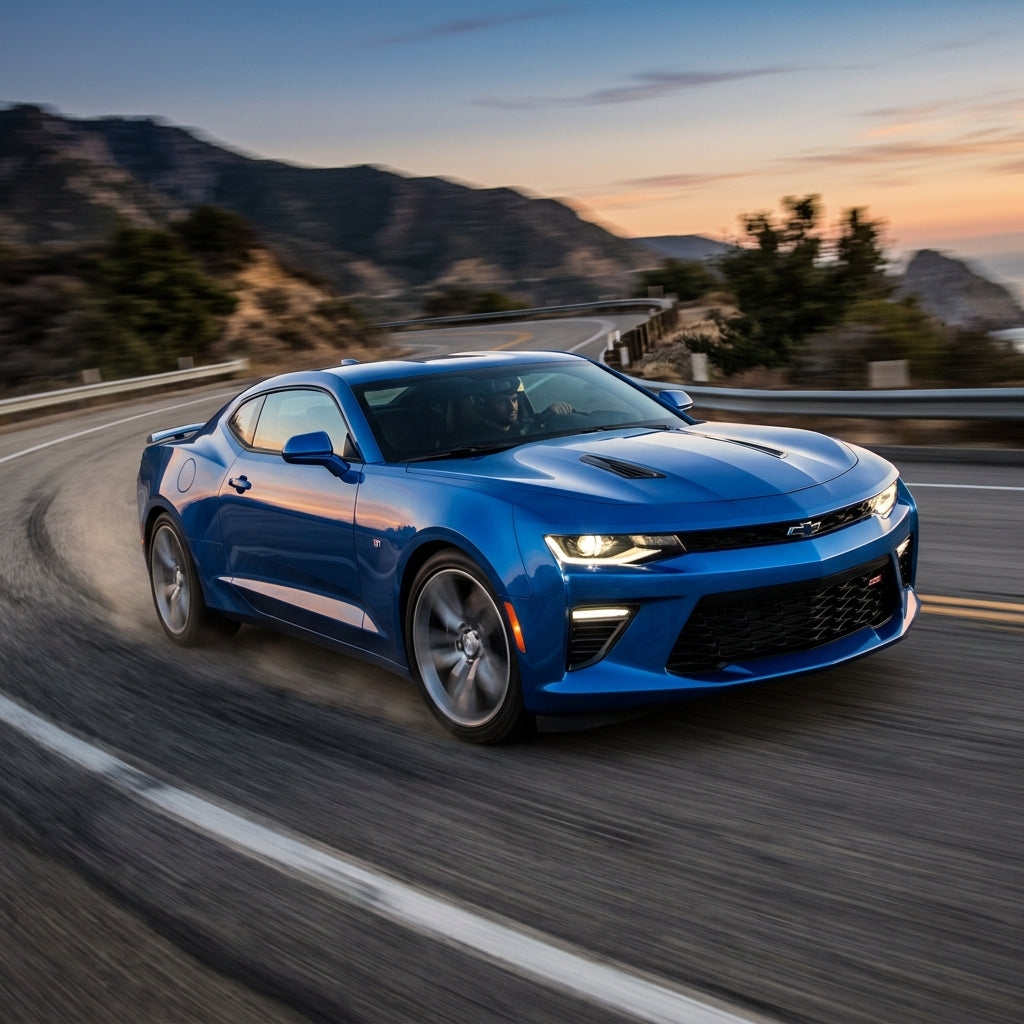 Action Shot: Chevrolet Camaro Driving Fast