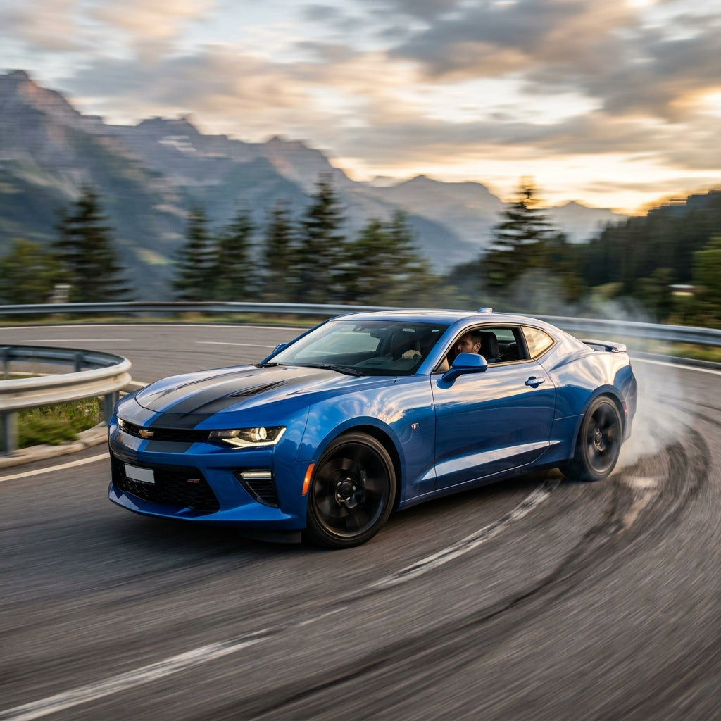 Action Shot: Chevrolet Camaro Driving Fast