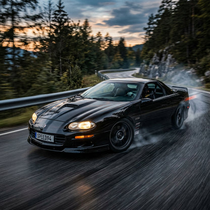 Action Shot: Chevrolet Camaro Driving Fast