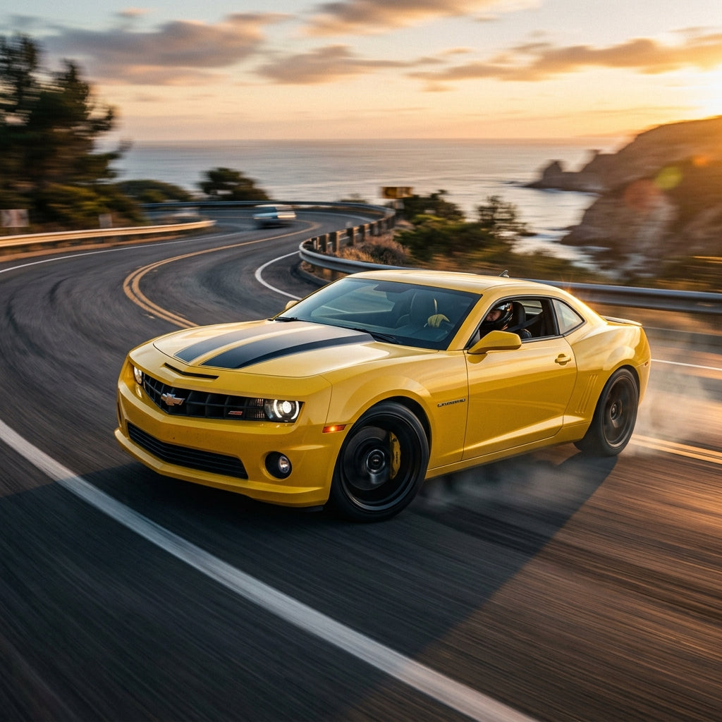 Action Shot: Chevrolet Camaro Driving Fast