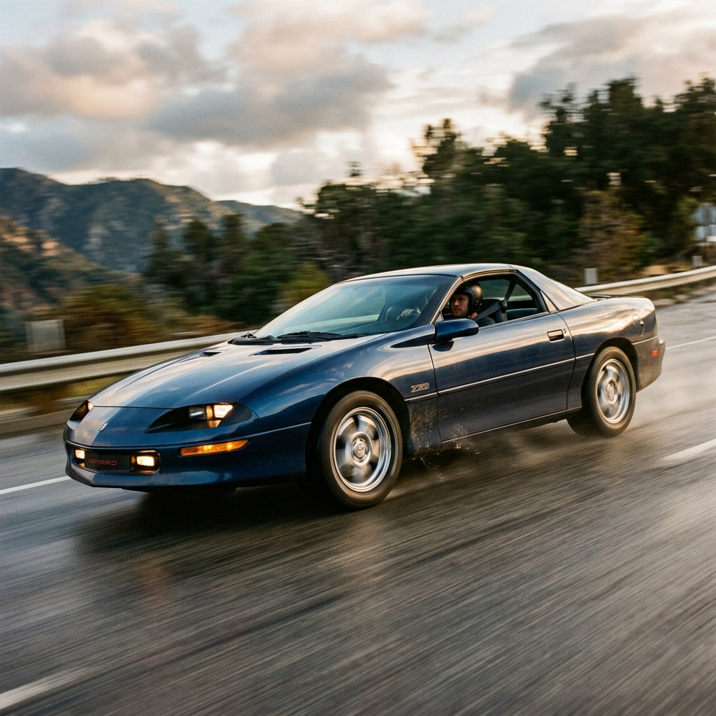 Action Shot: Chevrolet Camaro Driving Fast