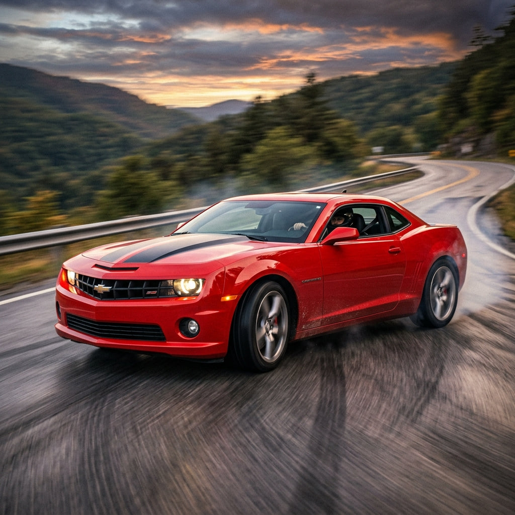 Action Shot: Chevrolet Camaro Driving Fast