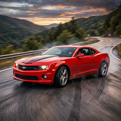 Action Shot: Chevrolet Camaro Driving Fast