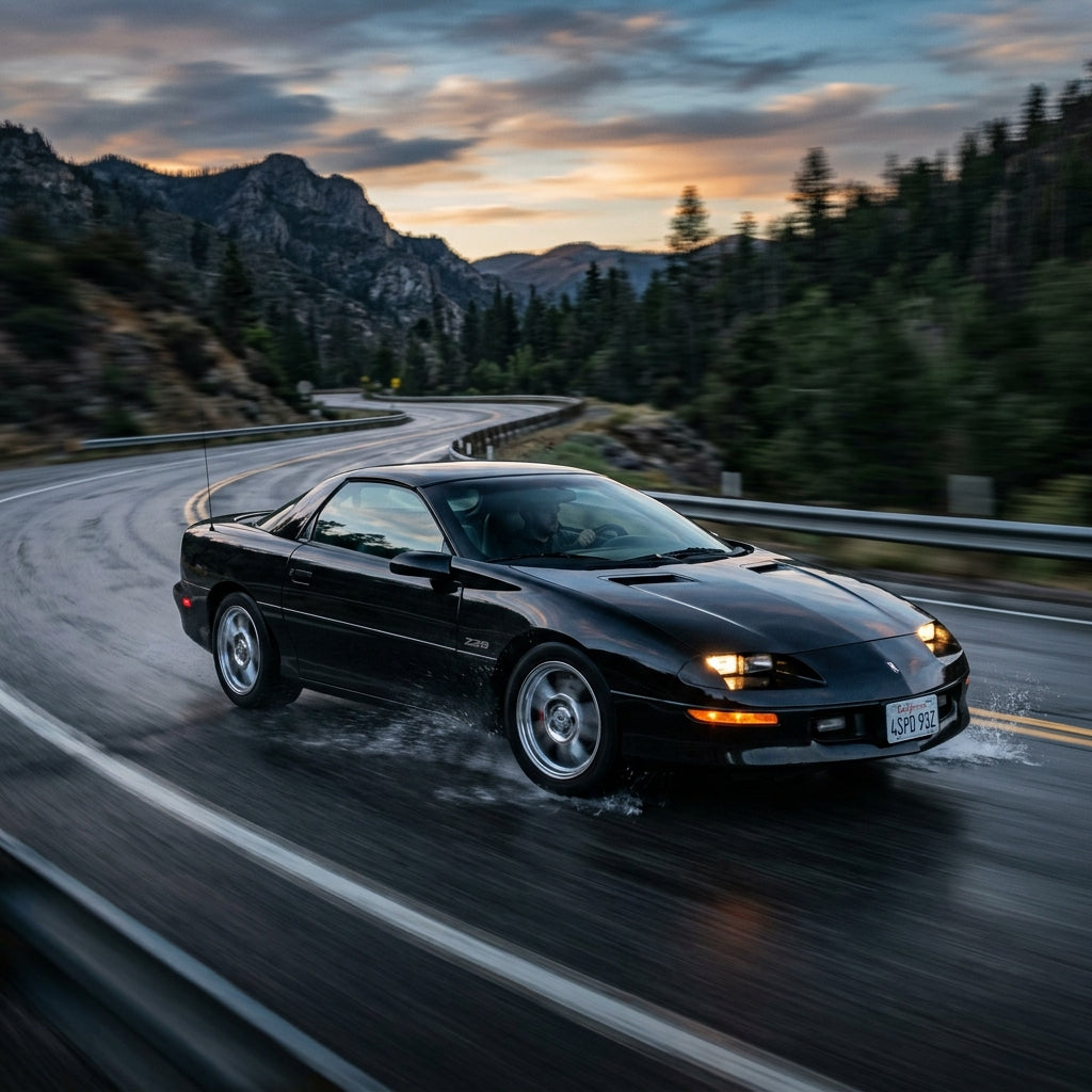 Action Shot: Chevrolet Camaro Driving Fast