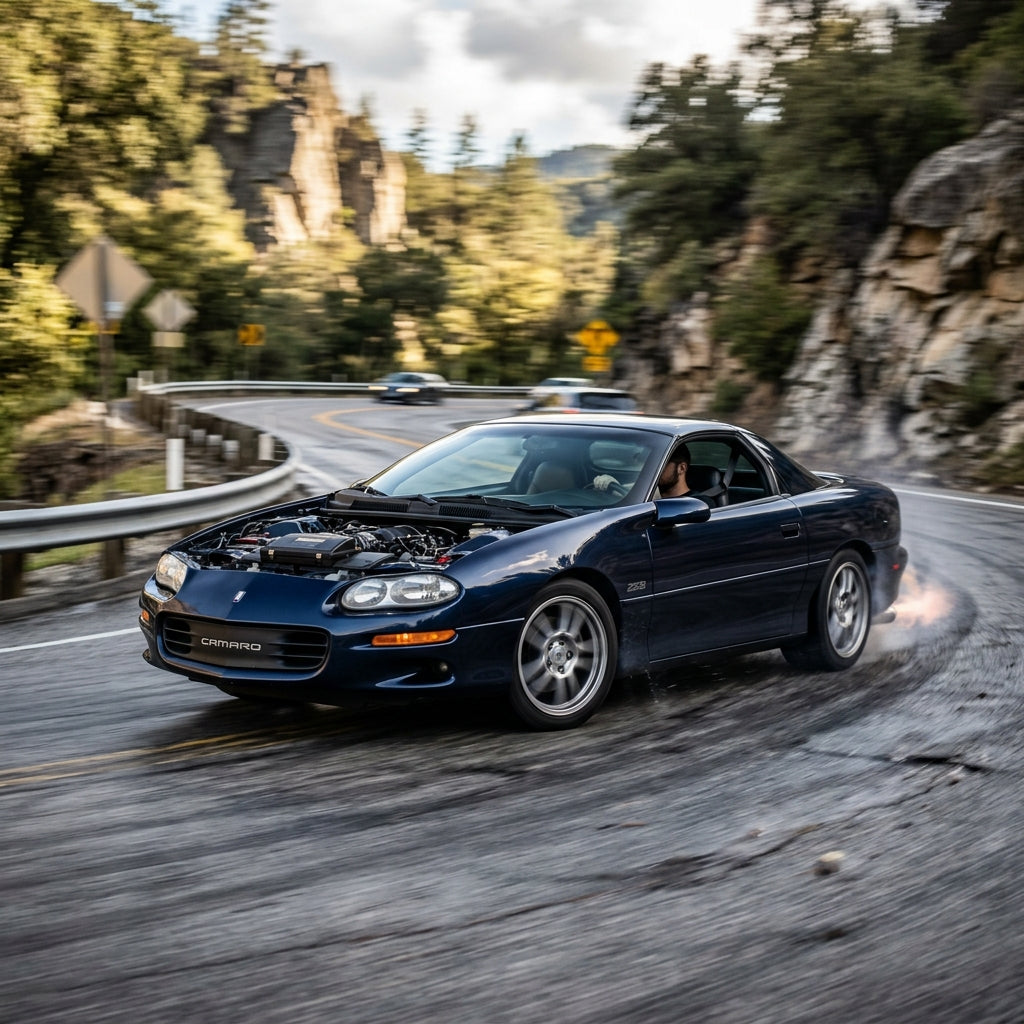 Action Shot: Chevrolet Camaro Driving Fast