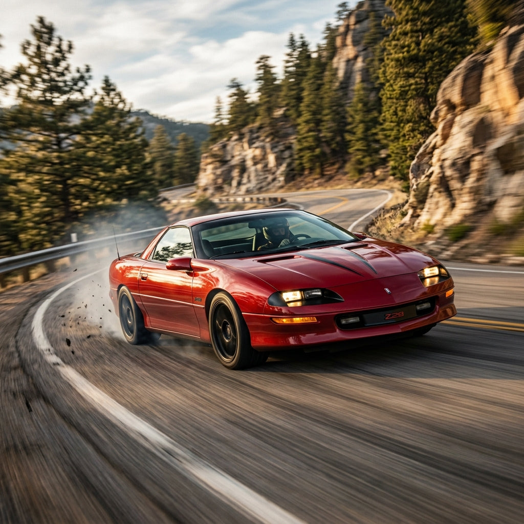 Action Shot: Chevrolet Camaro Driving Fast