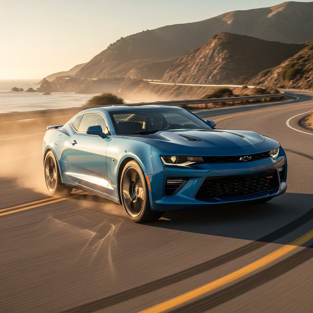 Action Shot: Chevrolet Camaro Driving Fast