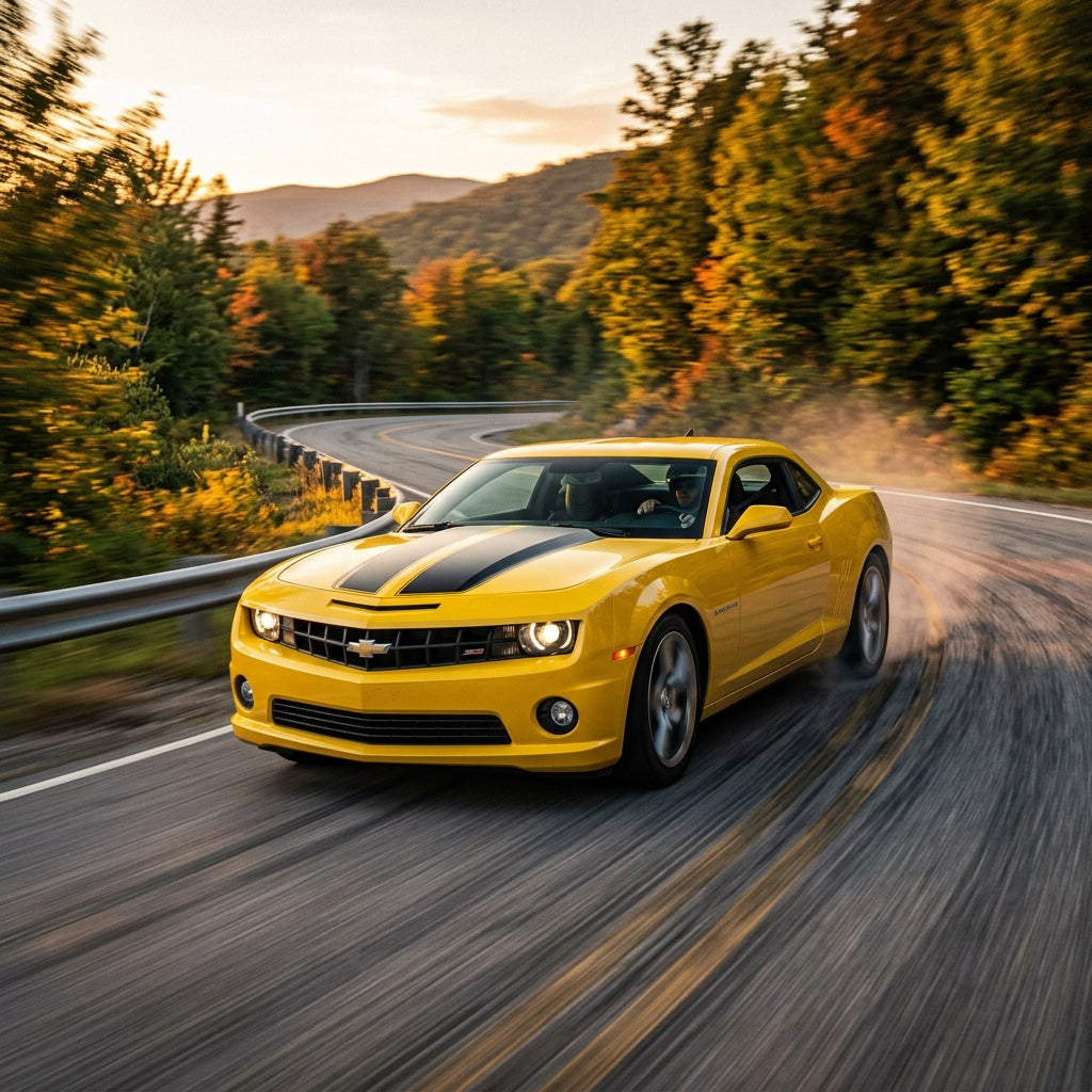 Action Shot: Chevrolet Camaro Driving Fast
